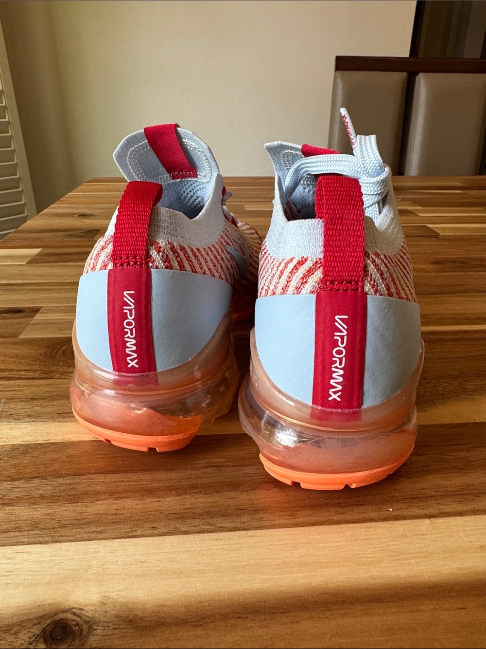 New 7 Nike Air VaporMax Flyknit 3 “Hydrogen Blue / Orange Pulse” AJ6910-400 - Picture 6 of 9